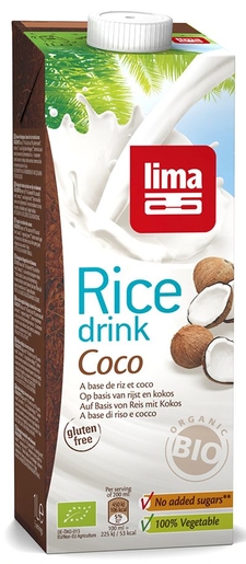 Lima Rice Drink Coco Bio 1L | Nutrition orale