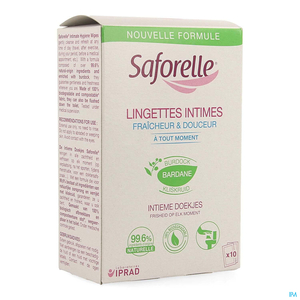 Saforelle Lingettes Flushable 10 Nouvelle formule