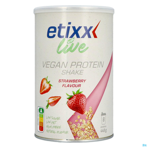 Etixx Live Vegan Protein Shake Strawberry 448g