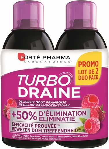 Turbodraine Framboise Duo 2x500ml | Draineurs