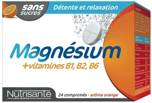 Magnésium + Vitamines B1, B2, B6 24 Comprimés Effervescents