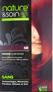Nature&amp;Soin Coloration Permanente Chatain Clair Rouge 129ml