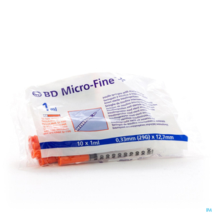 BD Micro-Fine+ Seringues à Insuline 1ml (29Gx12,7mm) 10 Pièces