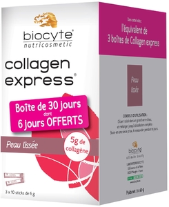 Biocyte Collagen Express Sticks 30x6g (6 jours offerts)