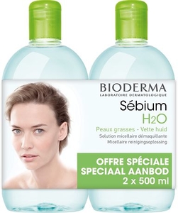 Bioderma Sebium H2O Solution Micellaire 2x500ml (prix spécial duopack)