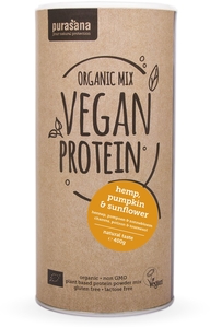 Purasana Organic Mix Vegan Protein Bio Hemp-Sunflower-Pumpkin (natural) 400g