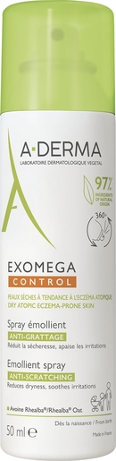 Aderma Exomega Control Spray Emollient 50ml | Irritations cutanées