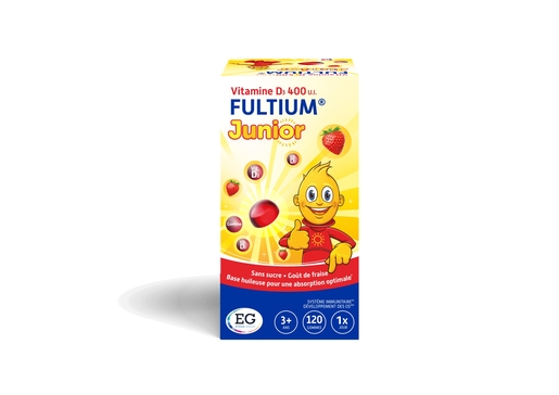 Fultium Junior Vitamine D3 400 Ui 120 Gummies | Défenses naturelles - Immunité