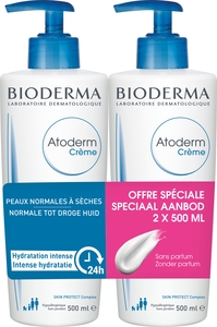 Bioderma Atoderm Crème Nourrissante 2x500ml (prix découverte)