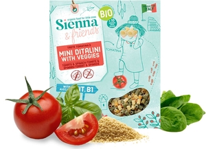 Sienna &amp; Friends Mini Ditalini Aux Légumes +10 Mois 350g