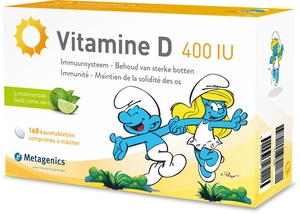 Metagenics Vitamine D 400IU Schtroumpfs 168 Comprimés à Mâcher