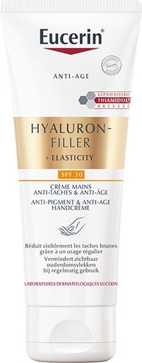 Eucerin Hyaluron-Filler + Elasticity Crème Mains Anti-Taches &amp; Anti-Âge Tube 75ml | Soins des mains et des pieds