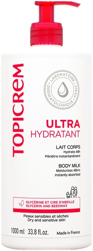 Topicrem Lait Ultra-Hydratant 1000ml | Hydratation - Nutrition