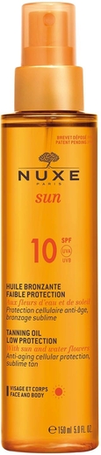Nuxe Sun Huile Bronzante Visage et Corps IP10 150ml | Vos protections solaires au meilleur prix