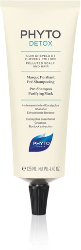 Phyto Detox Masque Purifiant Pré-Shampooing 125ml | Soins nutritifs et regénérants