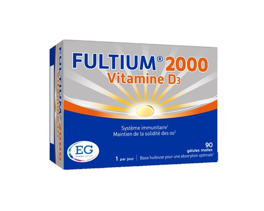 Fultium D3 2000 90 Capsules | Défenses naturelles - Immunité