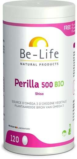 Be Life Perilla 500 120 Capsules | Omega 3 - Omega 6