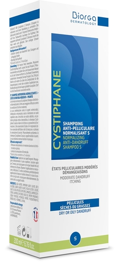 Cystiphane Shampoing Anti-Pelliculaire Normalisant S 200ml | Antipelliculaire