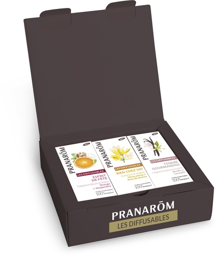 Pranarôm Les Diffusables Coffret Edition Limitée 3x10ml | Diffuseurs et mélanges d'huiles essentielles pour diffusion