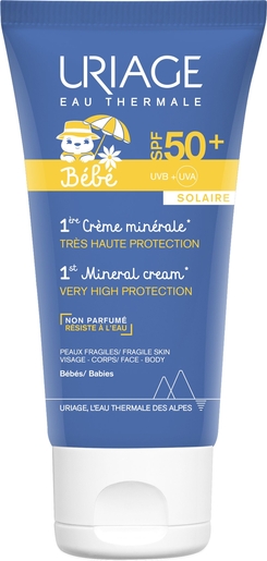 Uriage Bébé 1ère Crème Minérale IP50+ 50ml | Crèmes solaires