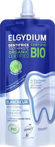 Elgydium Dentifrice Organic Blancheur Bio 100ml | Dentifrice - Hygiène dentaire