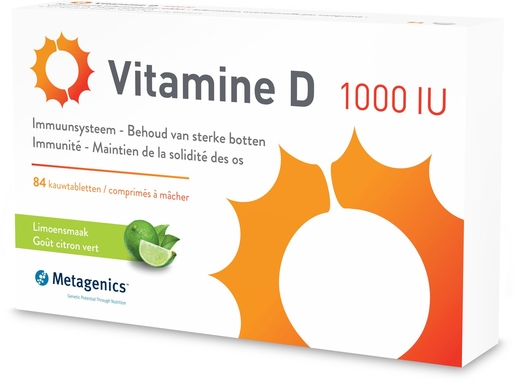 Vitamine D 1000IU 84 Comprimés à Mâcher | Vitamines D