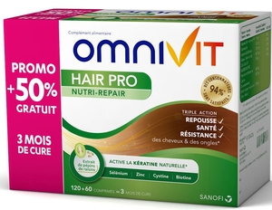 Omnivit Hair Pro Nutri-Repair 180 Comprimés (+50% gratuit)