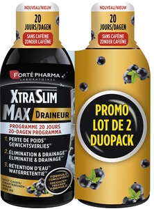 XtraSlim Max Draineur Cassis 2x500ml