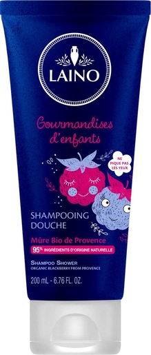 Laino Shampoing Douche Gourmandise D&#039;Enfants Mure Bio 200ml | Cheveux