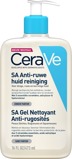 CeraVe SA Gel Nettoyant Anti-Rugosités 473ml | Problèmes de peau