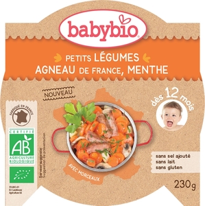 Babybio Assiette Légumes Agneau +12Mois 230g