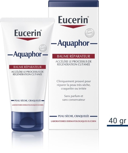Eucerin Aquaphor Baume Réparateur Peau Sèche et Craquelée Tube 40g | Sécheresse cutanée - Hydratation