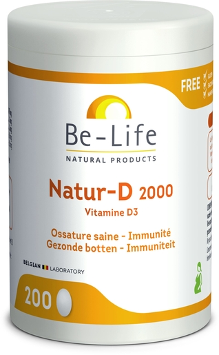 Be Life Natur D 2000 200 Gélules | Vitamines D
