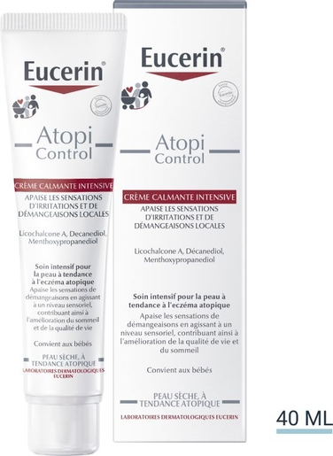 Eucerin AtopiControl Crème Calmante Intensive Peau Sèche à tendance Atopique Tube 40ml | Sécheresse cutanée - Hydratation