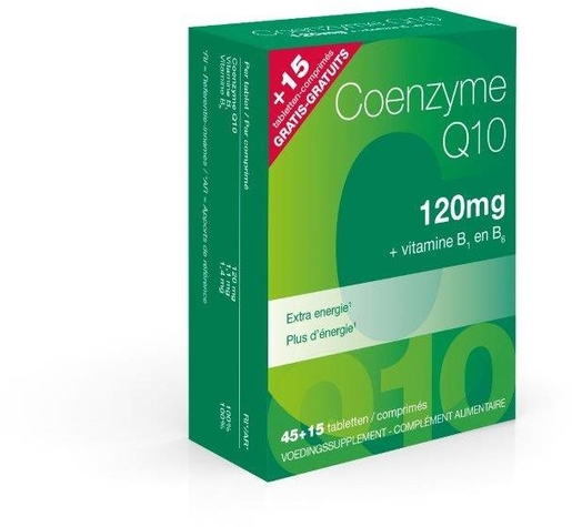 Coenzyme Q10 120mg Tabl 45+15 Gratuit | Vitamines B