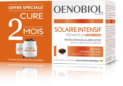 Oenobiol Solaire Intensif Anti-Rides 2 x 30 Capsules (2ème produit à - 20%) | Soleil - Bronzage