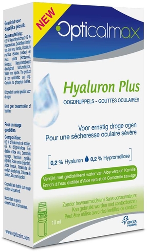 Opticalmax Hyaluron Plus 1x10ml | Sécheresse oculaire