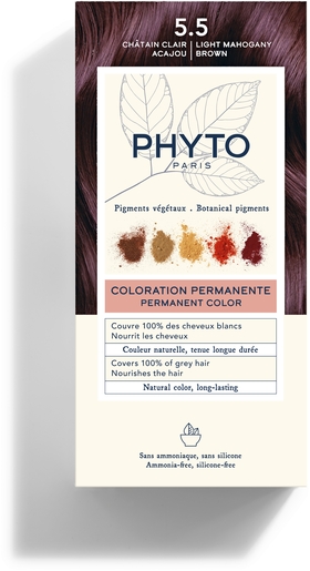 Phytocolor Kit Coloration Permanente 5.5 Chatain Clair Acajou | Coloration
