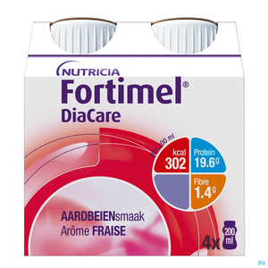 Fortimel Diacare Fraise Bouteille 4x200ml