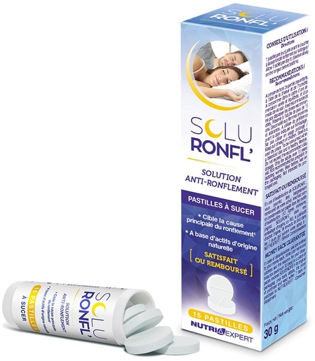 Soluronfl Anti Ronflement 15 Pastilles à Sucer | Ronflements
