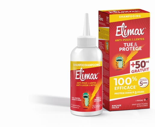 Elimax Shampooing Anti-Poux Elimine &amp; Protège 250ml | Anti-poux - Traitement Poux