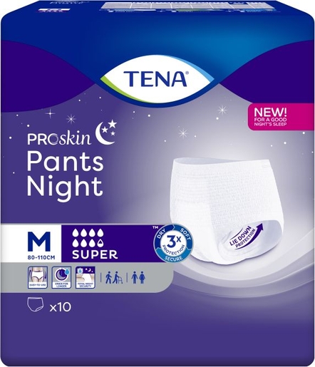 Tena ProSkin Pants Night Medium 10 pièces | Changes - Slips - Culottes