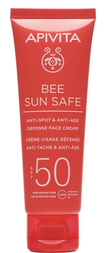 Apivita Anti Taches &amp; Anti Age Defense Face Cream IP50 50ml | Crèmes solaires