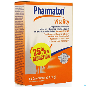 Pharmaton Vitality 56 Comprimés (-25%)