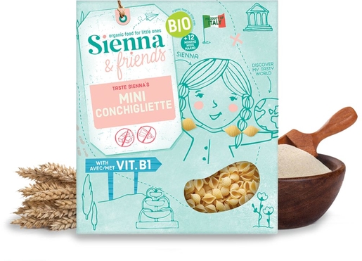 Sienna &amp; Friends Mini Conchigliette + 12 Mois 300g | Alimentation