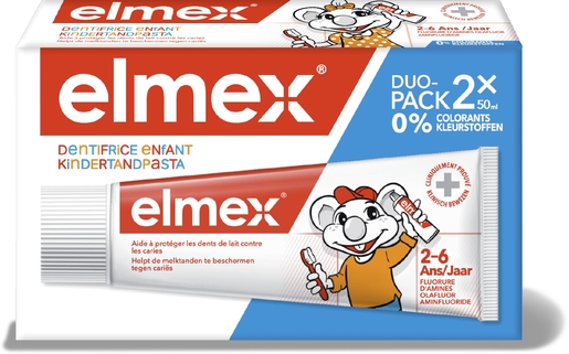 Elmex Dentifrice pour Enfant 2x50ml | Dentifrice - Hygiène dentaire