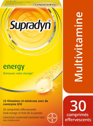 Supradyn Energy 30 Comprimés Effervescents | Forme - Energie
