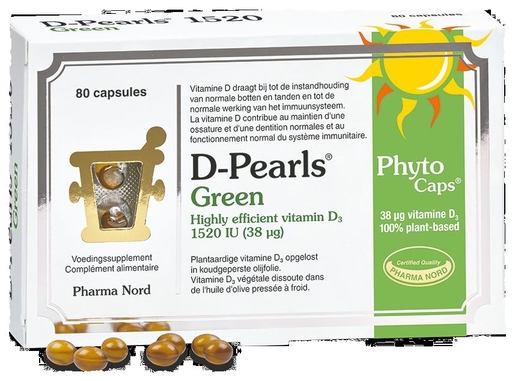 D-Pearls Green 1520 Phyto Caps 80 Capsules | Défenses naturelles - Immunité