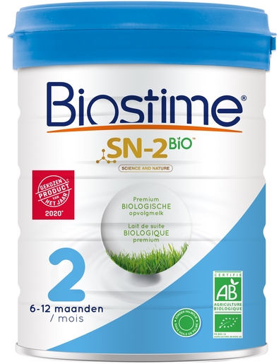 Biostime SN-2 BIO 2 Lait de suite biologique premium, lait en poudre, de 6 à 12 mois, 800g | Laits 2eme âge