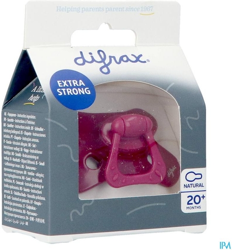 Difrax Sucette Natural +20m Wildberry | Sucettes